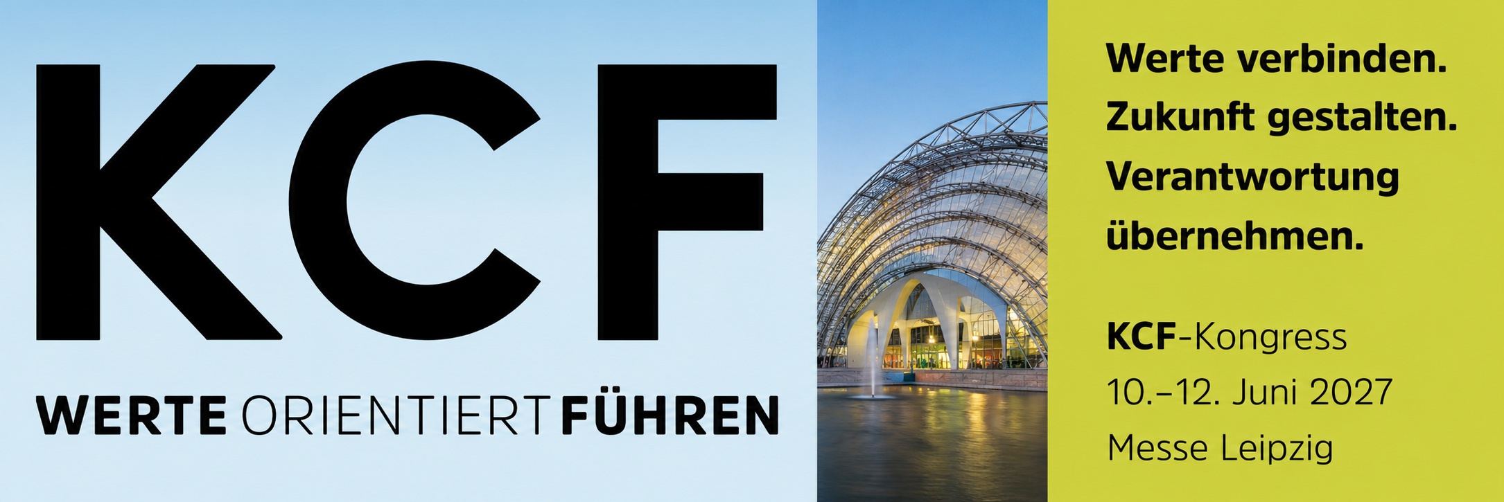 Werbebanner für den Kongress Christlicher Führungskräfte 2027